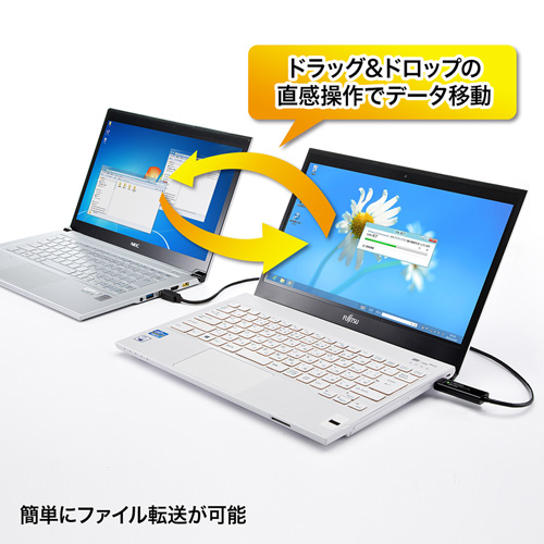 リンクケーブル（データ移行・ドラッグ＆ドロップ対応・USB3.0・Mac・Windows） KB-USB-LINK4 サンワサプライ