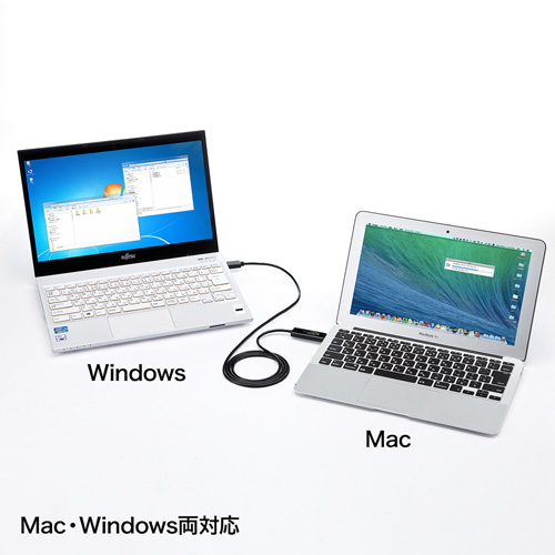 リンクケーブル（データ移行・ドラッグ＆ドロップ対応・USB3.0・Mac・Windows） KB-USB-LINK4 サンワサプライ