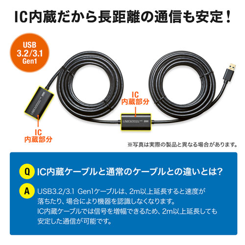 USB延長アクティブリピーターケーブル（10m・USB3.0） KB-USB