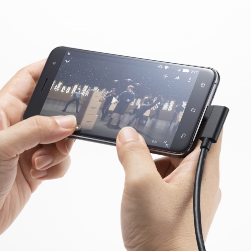 USB A-Type-Cロングケーブル（USB3.2 Gen1・5m・L型Type-Cコネクタ・VRヘッドセット対応）