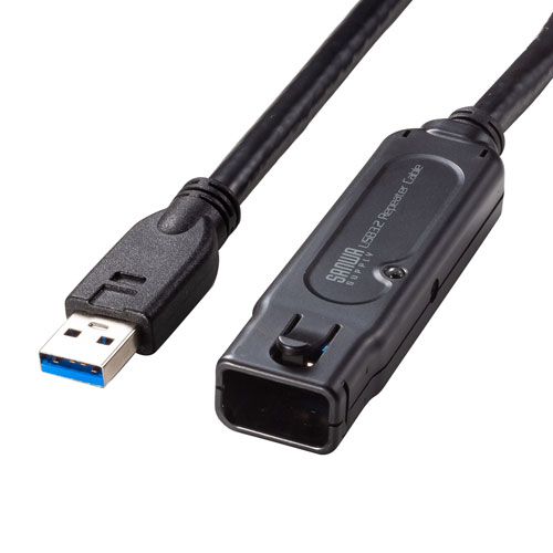 USBアクティブリピーターケーブル（10m延長・USB3.2・抜け止めロック機構付き） KB-USB-RLK310 サンワサプライ