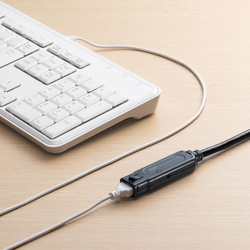 USBアクティブリピーターケーブル（10m延長・USB3.2・抜け止めロック機構付き） KB-USB-RLK310 サンワサプライ
