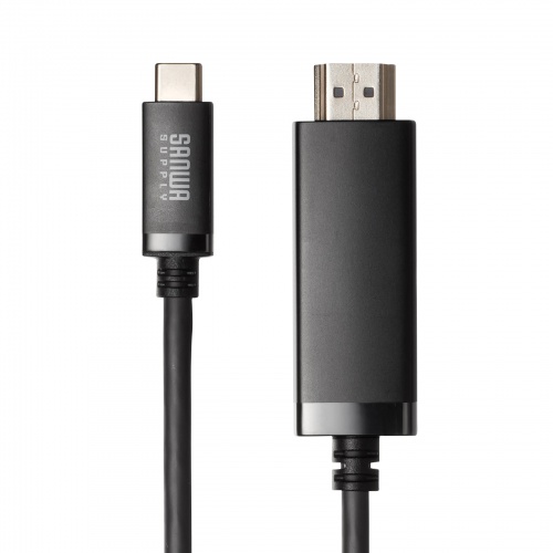 USB Type-C To HDMI 変換ケーブル（8K/60Hz・4K/144Hz・MacBook・iPad・TV・ブラック・3m） KC-ALCHD8K30 サンワサプライ