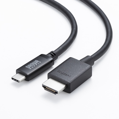 USB Type-C - HDMI変換ケーブル（8K/60Hz・4K/144Hz・5m・HDR対応・ブラック）
