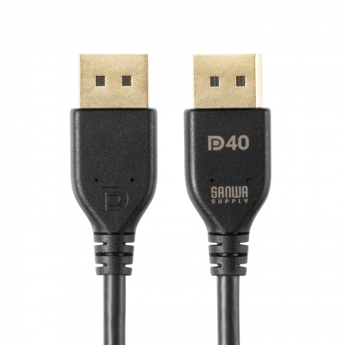 DisplayPortケーブル（3m・ver.2.1・最大16K60Hz(DSC圧縮時/UHBR13.5)・HDR動的メタデータ対応・HDCP2.2/1.4対応・ツイストペア線使用・DP40）