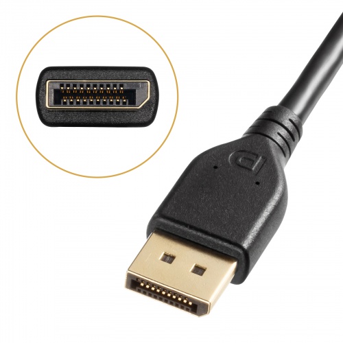 DisplayPortケーブル（3m・ver.2.1・最大16K60Hz(DSC圧縮時/UHBR13.5)・HDR動的メタデータ対応・HDCP2.2/1.4対応・ツイストペア線使用・DP40）