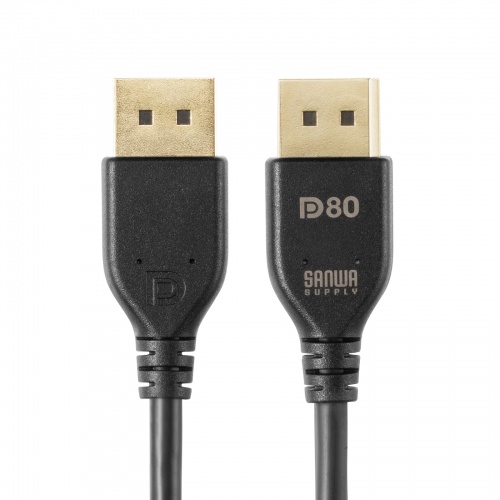 DisplayPortケーブル（1m・ver.2.1・最大16K60Hz(DSC圧縮時/UHBR13.5)・HDR動的メタデータ対応・HDCP2.2/1.4対応・ツイストペア線使用・DP80）