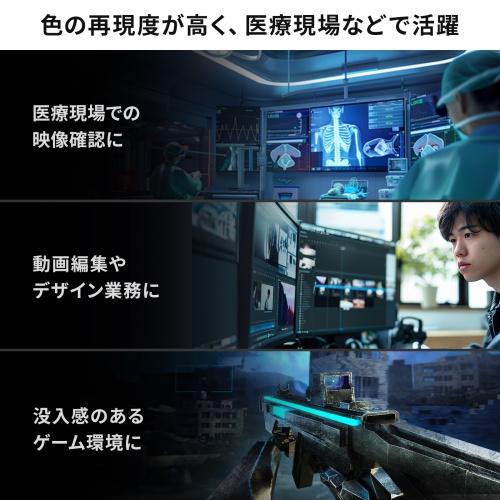 DisplayPortケーブル（1m・ver.2.1・最大16K60Hz(DSC圧縮時/UHBR13.5)・HDR動的メタデータ対応・HDCP2.2/1.4対応・ツイストペア線使用・DP80）