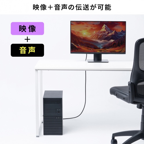 DisplayPortケーブル（ver.2.1・VESA認証取得・UHBR20対応・ディスプレイストリーム圧縮・最大16K120Hz対応・1.5m・DP80）
