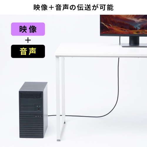 DisplayPortケーブル（ver.2.1・VESA認証取得・UHBR20対応・ディスプレイストリーム圧縮・最大16K120Hz対応・2m・DP80）