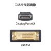 DisplayPort-DVI変換ケーブル（DisplayPortコネクタ・DVIコネクタ・フルHD・DisplayPort・Ver.1.2・1m）