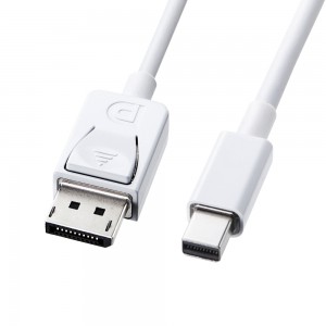 【訳あり 新品】ミニDisplayPort変換ケーブル（1m・ホワイト） ※箱にキズ、汚れあり