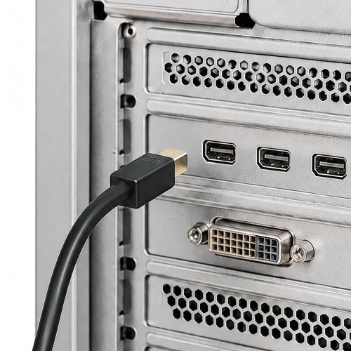 Mini DisplayPort変換ケーブル（15cm・DisplayPortメス変換・4K/60Hz対応・映像出力・音声出力・DPCP・HDCP）