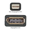 Mini DisplayPort変換ケーブル（15cm・DisplayPortメス変換・4K/60Hz対応・映像出力・音声出力・DPCP・HDCP）