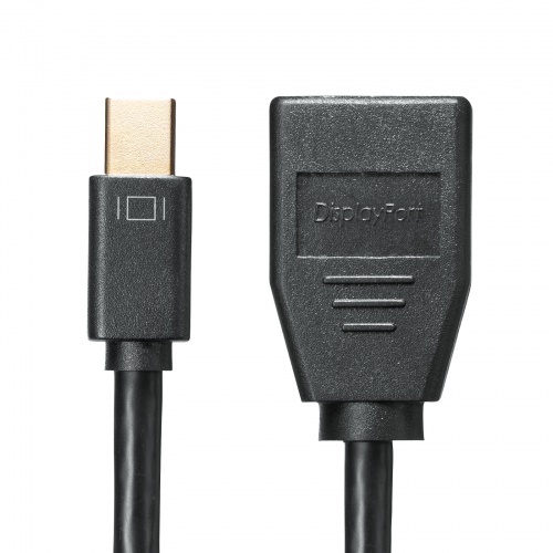 Mini DisplayPort変換ケーブル（15cm・DisplayPortメス変換・4K/60Hz対応・映像出力・音声出力・DPCP・HDCP）