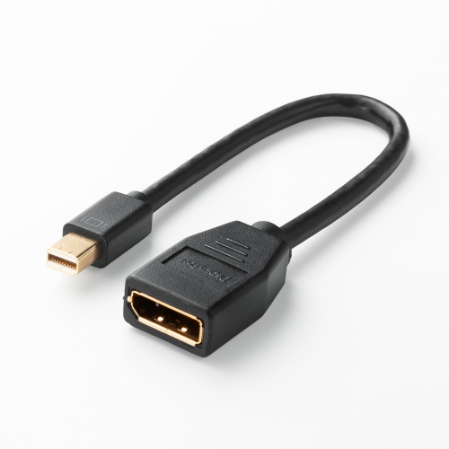 Mini DisplayPort変換ケーブル（15cm・DisplayPortメス変換・4K/60Hz対応・映像出力・音声出力・DPCP・HDCP）