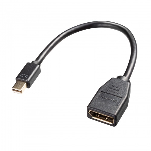 Mini DisplayPort変換ケーブル（15cm・DisplayPortメス変換・4K/60Hz対応・映像出力・音声出力・DPCP・HDCP）