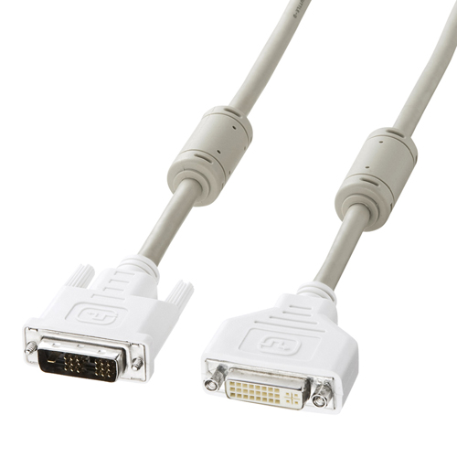 DVI延長ケーブル（デジタル・シングルリンク・2m・ホワイト）