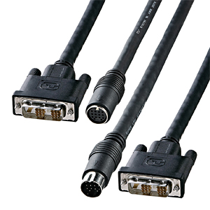 DVIコネクタのパソコンとDVIコネクタを持つディスプレイを接続するDVI工事配線ケーブル（シングルリンク・15m） サンワサプライ