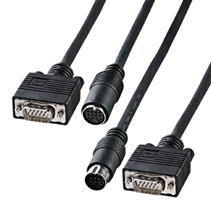 DOS/Vパソコンとディスプレイを接続するディスプレイ工事配線VGAケーブル（アナログRGB・20m） サンワサプライ