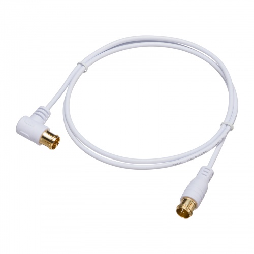 アンテナケーブル（極細・4K対応・8K対応・S2.5C-FB・片側L字・アンテナコード・同軸ケーブル・1m）