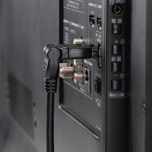 ハイスピードHDMI 延長ケーブル（3Dコネクタ・スッキリ配線・1080pフルHD対応・イーサネット対応・ブラック・1m） KM-HD20-3DEN10N サンワサプライ