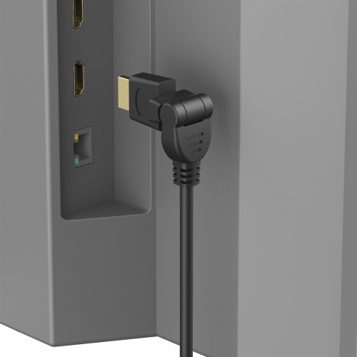 ハイスピードHDMI 延長ケーブル（3Dコネクタ・スッキリ配線・1080pフルHD対応・イーサネット対応・ブラック・1m） KM-HD20-3DEN10N サンワサプライ