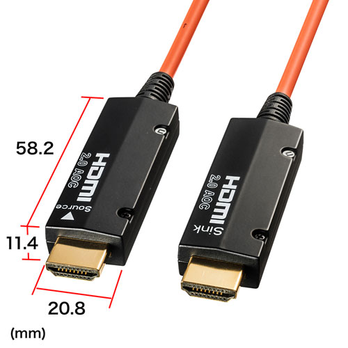 HDMI光ファイバケーブル（HDMI2.0・10m） KM-HD20-PFB10 | 激安通販の