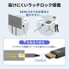 HDMI光ファイバーケーブル（30m・4K60Hz・18Gbps・HDR・ARC・ラッチ付）
