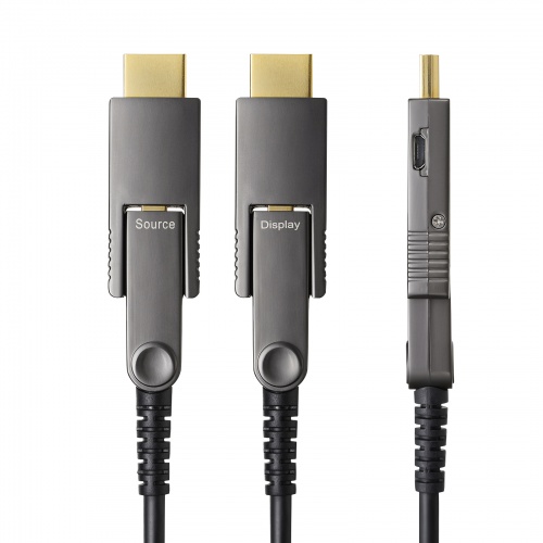 HDMIケーブル（光ファイバーケーブル・4K60Hz対応・HDR対応・ARC対応・HEC対応・100m・ブラック）