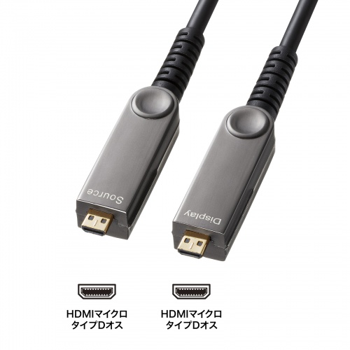 HDMIケーブル（光ファイバーケーブル・4K60Hz対応・HDR対応・ARC