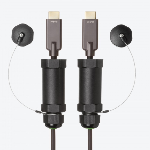 HDMIケーブル（ウルトラハイスピード・ステンレスガード・高耐久・8K/60Hz・4K/120Hz・防水カバーつき・光ファイバ・48Gbps・HDCP2.2対応・10m）