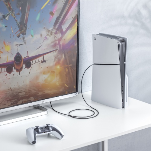 ウルトラハイスピードHDMIケーブル（1m・スーパースリム・8K・4K・DynamicHDR・ゲームモードVRR対応・eARC・AR・PS5 PS4） KM-HD20-USS10 サンワサプライ