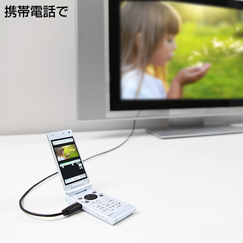 HDMIマイクロケーブル イーサネット対応ハイスピード（1m） サンワサプライ