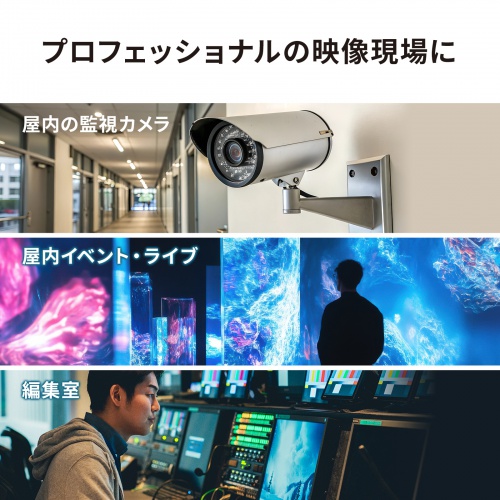 SDIケーブル（HD-SDI対応・3G-SDI対応・BNCプラグ・同軸ケーブル・1m・ブラック）