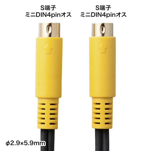 S端子ビデオケーブル（1m・S端子プラグ）