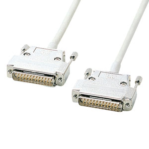 【訳あり 新品】RS-232Cケーブル（25pin・クロス・非同期通信・15m） ※箱にキズ、汚れあり