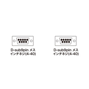 RS-232Cケーブル（D-sub 9pin・クロス・メタルコネクター・5m） KRS-403XF5N サンワサプライ