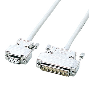 【訳あり 新品】RS-232Cケーブル（D-sub 9pin・モデム・TA・クロス・メタルコネクター・5m） ※箱にキズ、汚れあり