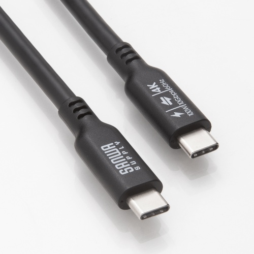 USB-C Type-Cケーブル（1m・PD100W・10Gbps・4K/60Hz映像出力・高速データ転送・ブラック）