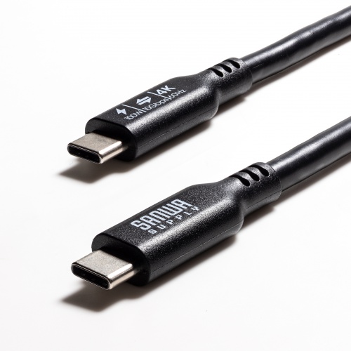 USB-C Type-Cケーブル（1m・PD100W・10Gbps・4K/60Hz映像出力・高速データ転送・ブラック）