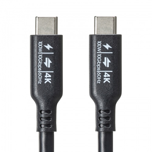 USB-C Type-Cケーブル（1m・PD100W・10Gbps・4K/60Hz映像出力・高速データ転送・ブラック）