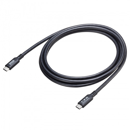 USB-C Type-Cケーブル（2m・PD100W・10Gbps・4K/60Hz映像出力・高速データ転送・ブラック）