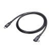 USB-C Type-Cケーブル(片側L字コネクタ・1m・PD100W・10Gbps・4K/60Hz映像出力・高速データ転送・ブラック)