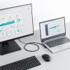 USB-C Type-Cケーブル(片側L字コネクタ・2m・PD100W・10Gbps・4K/60Hz映像出力・高速データ転送・ブラック)
