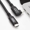 USB-C Type-Cケーブル(片側L字コネクタ・2m・PD100W・10Gbps・4K/60Hz映像出力・高速データ転送・ブラック)