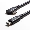 USB-C Type-Cケーブル(片側L字コネクタ・2m・PD100W・10Gbps・4K/60Hz映像出力・高速データ転送・ブラック)