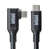 USB-C Type-Cケーブル(片側L字コネクタ・2m・PD100W・10Gbps・4K/60Hz映像出力・高速データ転送・ブラック)