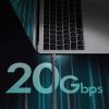 USB4 ケーブル（240W対応・2m・Type C・20Gbps・USB認証取得・ブラック） KU-20GCCPE20 サンワサプライ