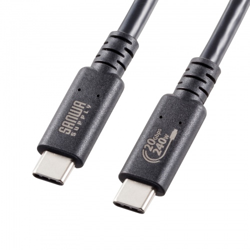 USB4 ケーブル（240W対応・2m・Type C・20Gbps・USB認証取得・ブラック